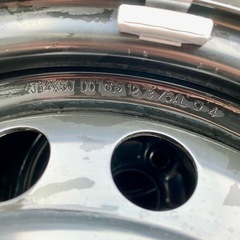 バリ山 14×5J スチールホイール 155/80R14 トーヨータイヤ H11 2023年製造 約1000Km走行 4穴 鉄ホイール 鉄チン ライトトラックタイヤ