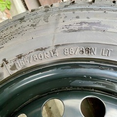 バリ山 14×5J スチールホイール 155/80R14 トーヨータイヤ H11 2023年製造 約1000Km走行 4穴 鉄ホイール 鉄チン ライトトラックタイヤ