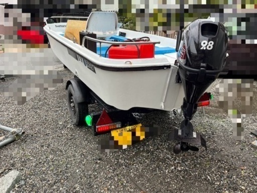 FISH-13、船外機、ボートトレーラーセット　別途料金で牽引車有り