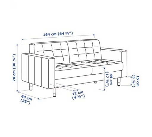 【定価11万】ソファ　IKEA ランズクローナ　レザー　グレーグリーン