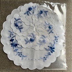 ベトナム雑貨　刺繍コースターセット