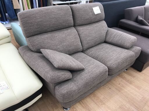 ☆ジモティ割あり☆ ソファ 2人用 ブラウン H87×W153×D94 クリーニング