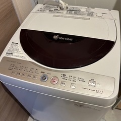 取引相手決定　SHARP 洗濯機　6キロ