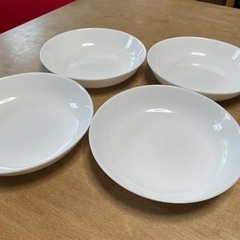 【無料】白い丸皿　4枚