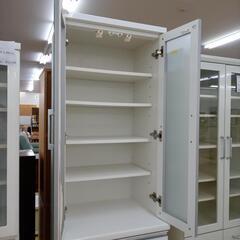 ☆ジモティ割あり☆ 食器棚 ホワイト、グレー H197.5×D48.5×W59