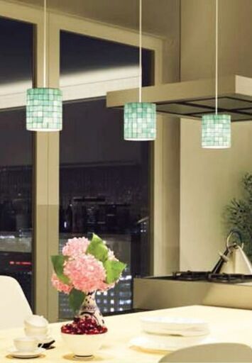 【美品】きらきらペンダントライト3灯セット　LED
