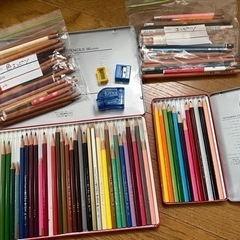 【中古】色鉛筆と鉛筆と鉛筆削り
