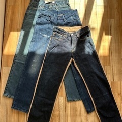 W32L31 ジーンズ3本セット(児島、Levi's、GAP)