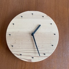 北欧 木製 訳あり 杉の木クラフト 溝口伸弥 壁掛け時計 丸時計