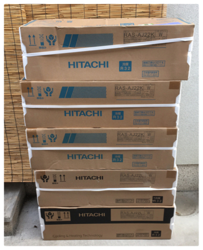 新品 日立エアコン 室内機6台 室外機2台