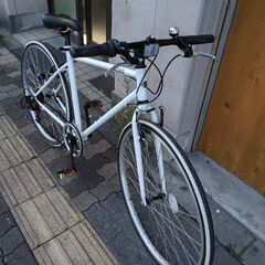 美品☆LASSIG[レッシグ]700c シティークロスバイク 7speed/ホワイト