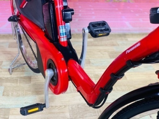 【受渡し予定者決定】子乗せ電動自転車　パナソニック　赤 受渡し予定者決定】子乗せ電動自転車 パナソニック 赤