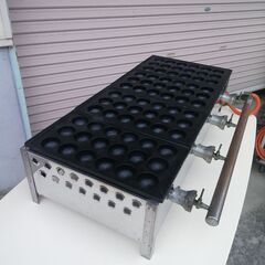 【業務用】たこ焼き機　１８穴×４連　プロパン