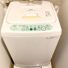 TOSHIBA 全自動洗濯機 AW-404(W）4.2kg 3月...