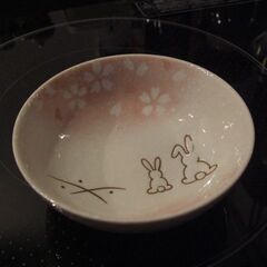 陶器　和皿　ウサギ　サイズ12ｃｍ