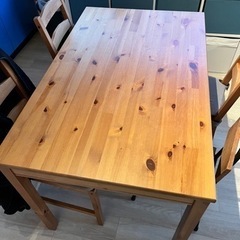 【ネット決済】IKEAダイニングテーブル 椅子　3脚付き　引き取...