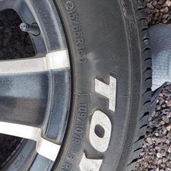 ハイエース　アルミホイール　ウェッズ16インチ　ホワイトレタータイヤ　4本