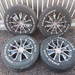 ハイエース　アルミホイール　ウェッズ16インチ　ホワイトレタータイヤ　4本