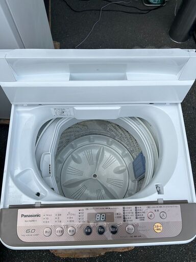 洗濯機 パナソニック 2017 6kg NA-F60PB11 せんたくき 家事家電 参考価格40,880円【安心の3ヶ月保証★送料に設置込】自社配送時代引き可※現金、クレジット、スマホ決済対応※