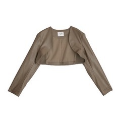 AMERI  FAKE LEATHER BOLERO