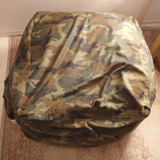 ASSAI　80's Camo Back Satin / Beads Cushion Cover　無印良品　ビーズソファ