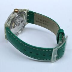 美品 動作品 SWATCH SAK111 RAMMARO 自動巻腕時計 23石 樹脂製 オープンハート 裏スケ グリーン 1994年 札幌市 清田区 平岡 Ｔ