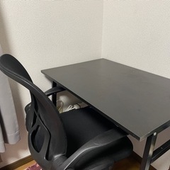 学習机と椅子（黒色）