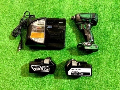 HITACHI/ヒタチ/日立 インパクトドライバーセット コードレス 充電式 18V WH18DDL2★動作確認済★
