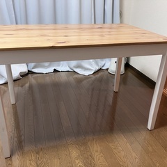 IKEAダイニングテーブル（パイン無垢）取りに来てくれる方へ無料...