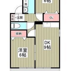 💚群馬県高崎市💚 2DK / 48.42㎡💰初期費用8万円パック(仲手別)！敷金/礼金0ヶ月フリーレント1ヶ月！ 駐車場2台無料！ 💚信越本線「群馬八幡」駅 バス17分 バス停まで徒歩9分💚Sの画像