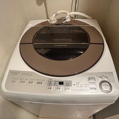 シャープ 全自動洗濯機 穴なし槽 ブラウン系 インバーター搭載 10㎏ES 