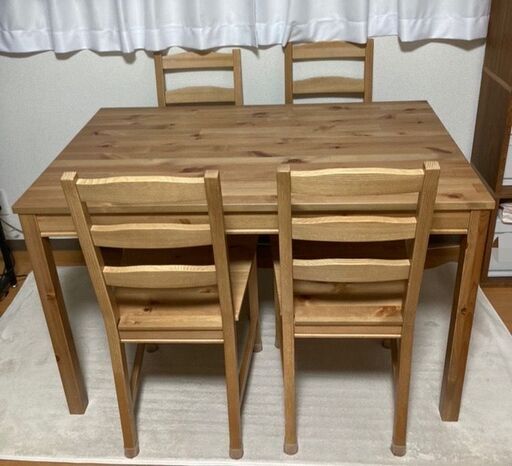 IKEA ヨックモック テーブル＆チェア４脚セット