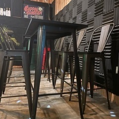 値下げしました☆ BAR開業必見！欧風カウンターチェアテーブルセット