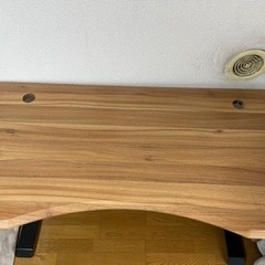 flexispot e7 足ブラック＋カーブ型天板ブラウン