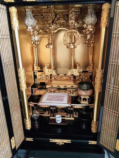 【成立済】お仏壇【次回もお楽しみに!】150万円で購入品（家具〜古美術）骨董鑑定評価➡ほぼ未使用品（ワンオーナ骨董装飾使用品、開運仏壇 ※外装下部にハゲ小さな凹み傷あり）宗教的使用一切無し■直接の引取りのみ■お車でお持ち帰り下さい❢✨搬出時はお手伝いも出来ます  #旅館業ホテル民泊様もビジネス活用大歓迎です♡