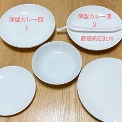 カレー皿＆白皿色々5枚セット