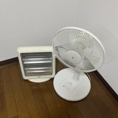 電気ストーブ　扇風機