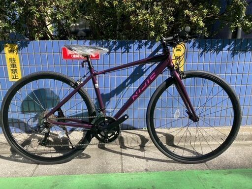 ★特価・現品限り★　クロスバイク　アサヒサイクル　ニジッククオリアM　450mm　パープルメタリック
