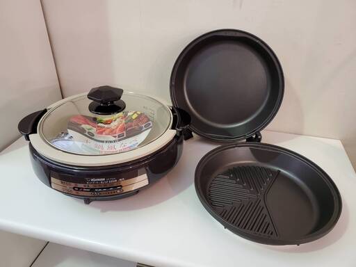売約済み★直接引取限定！　新品　未使用品　ZOJIRUSHI　グリルなべ　あじまる★