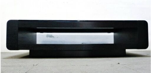 【　直接引取限定　】ローテーブル　センターテーブル　リビングテーブル　ガラス天板　黒ブラック　木目調　スタイリッシュ　モダン
