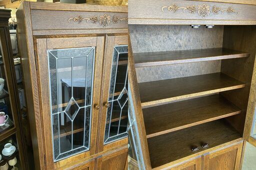□ioy0222□三越家具 ブルージュ カップボード ガラスキャビネット