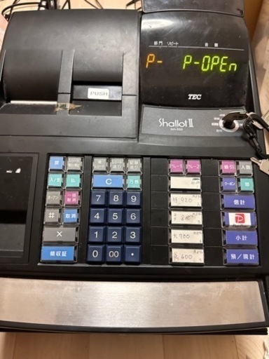 TEC テックレジスター　MA-550 5部門　使用期間九ヶ月