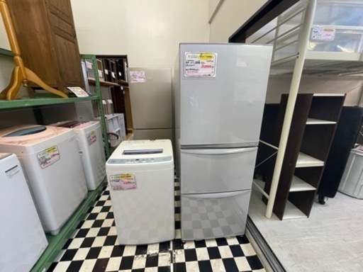 【リサイクルサービス八光】6.0㎏洗濯機・3ドア 340L冷蔵庫セット
