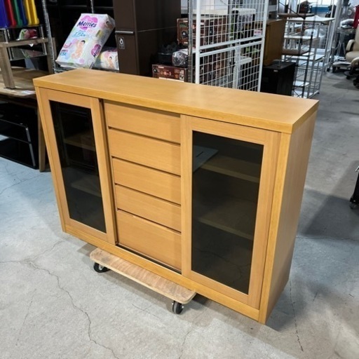 ☆美品!!☆ リビング収納 サイドボード キャビネット マルヨシ民芸家具