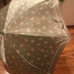 グレー花柄傘