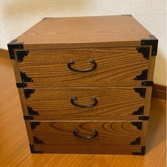 昭和　ミニ箪笥　木製　ミニ収納　小物入れ　小物収納　引出し三段