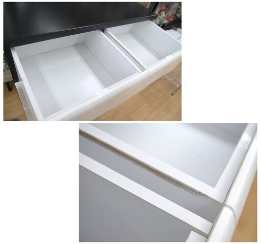 【738】【美品】ホワイト 6段チェスト 6段チェスト 白い家具 鏡面 タンス 箪笥 衣類収納 札幌市西区西野