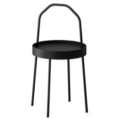 【受付中）IKEA サイドテーブル ブラック 黒 テーブル ブールヴィーク 持ち運び 机