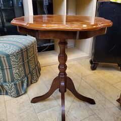 イタリア製 ITALY アンティーク サイドテーブル 象嵌細工 (ぞうがん