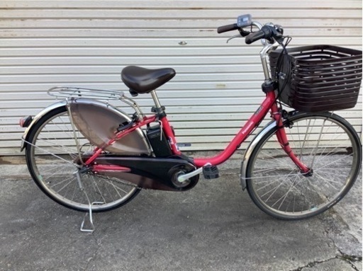322  パナソニック最新機種電動アシスト自転車vivi26インチレッドボディー
